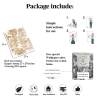 Carta da parati adesiva floreale beige per soggiorno Cactus nel Deserto Modello