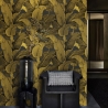 Carta da parati florale oro per bagno camera da letto Foglie di Banano Sconti