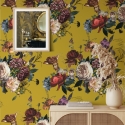 Carta da parati adesiva vintage a fiori per salotto Rinascimento Offerta