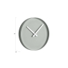 Orologio da parete rotondo 25cm in metallo design moderno Tokei Stock