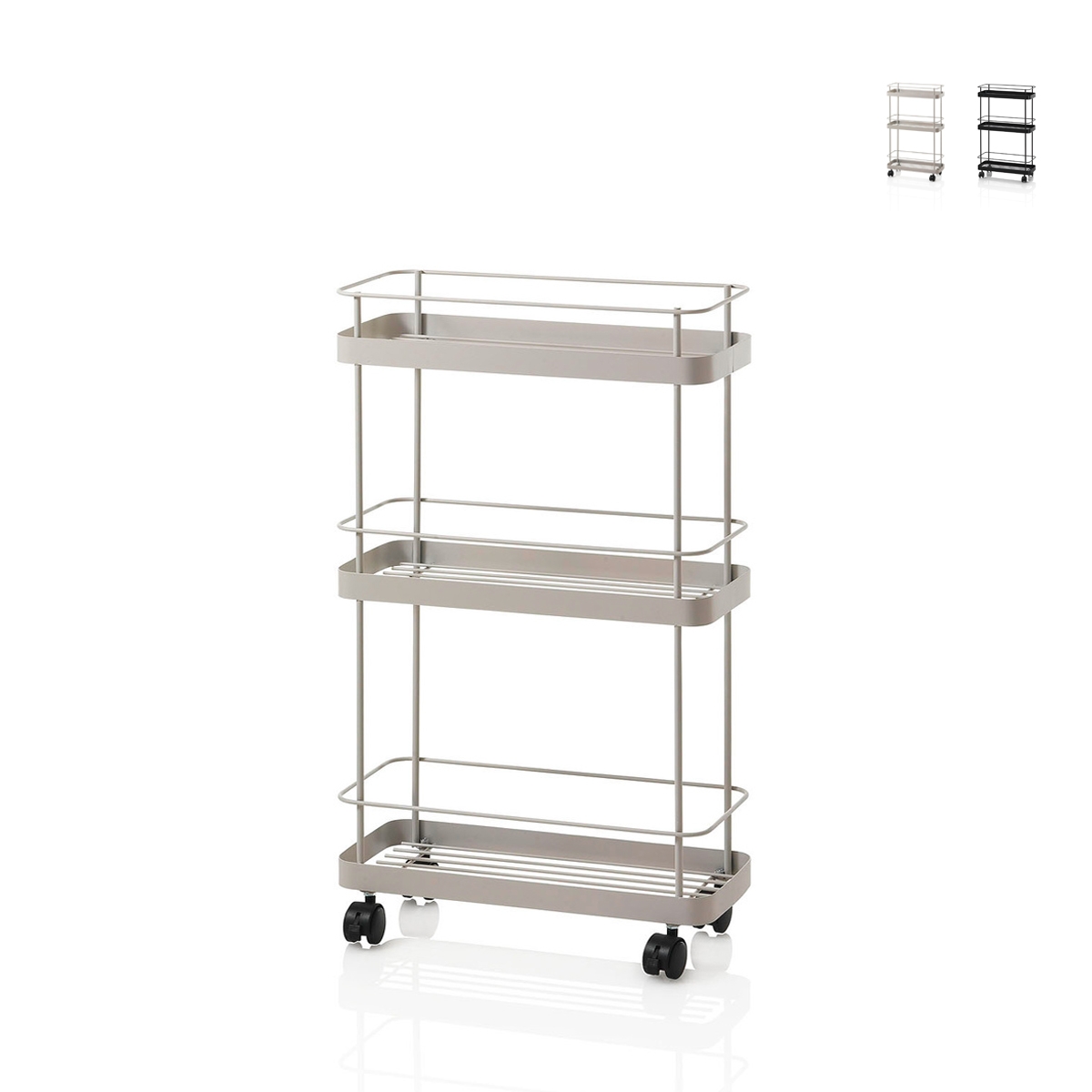 Carrello portavivande in metallo con ruote e 3 ripiani Tris Promozione Carrello portavivande in metallo con ruote e 3 ripiani Tris Promozione
