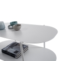 Tavolino da salotto design moderno in metallo con ripiano Vitko Saldi