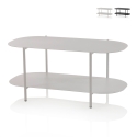 Tavolino da salotto design moderno in metallo con ripiano Vitko Promozione