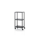 Carrello portaoggetti in metallo nero con ruote e 3 ripiani Siyo Promozione