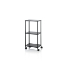 Carrello portaoggetti in metallo nero con ruote e 3 ripiani Siyo Promozione