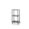 Carrello portaoggetti in metallo nero con ruote e 3 ripiani Siyo Promozione