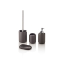 Set accessori bagno dispenser bicchiere portasapone portascopino grigio Zara Promozione