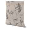 Carta da parati vintage animali giungla beige per testata letto Safari Offerta