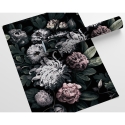 Carta da parati a fiori per camera da letto shabby chic Floreale Scura Sconti