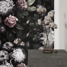 Carta da parati a fiori per camera da letto shabby chic Floreale Scura Saldi