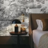 Carta da parati elegante vintage bianco nero per camera da letto Nuvole Vendita