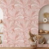 Carta da parati elegante raffinata per soggiorno Jungla Tropicale  Rosa Offerta
