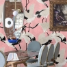 Carta da parati adesiva elegante raffinata per salotto Aironi Rosa Vendita