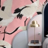 Carta da parati adesiva elegante raffinata per salotto Aironi Rosa Catalogo