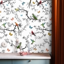 Carta da parati natura colorata per cucina cameretta Battito di Ali Saldi