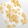 Carta da parati florale vintage artistica bianco e giallo Toile de Jouy Saldi