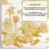 Carta da parati florale vintage artistica bianco e giallo Toile de Jouy Sconti