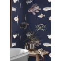 Carta da parati design marino realistico moderno Pesci Tropicali Blu Offerta