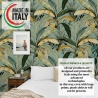 Carta da parate jungle adesiva con alberi Foresta Tropicale Verde Saldi