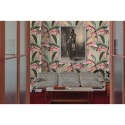 Carta da parati raffinata florale stile jungle Bosco Tropicale Rosa Sconti