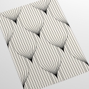 Carta da parati geometrica design vintage bianca e nera Art Déco Catalogo