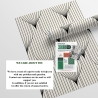 Carta da parati geometrica design vintage bianca e nera Art Déco Scelta