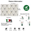Carta da parati geometrica design vintage bianca e nera Art Déco Modello