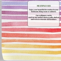 Carta da parati adesiva colorata per cameretta Righe Arcobaleno Saldi