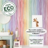 Carta da parati adesiva colorata per cameretta Righe Arcobaleno Catalogo