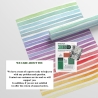 Carta da parati adesiva colorata per cameretta Righe Arcobaleno Stock