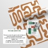 Carta da parati adesiva design geometrico Astratta Bianca e Nocciola Sconti