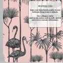 Parta da parati adesiva rosa raffinata per camera soggiorno Pellicani Catalogo