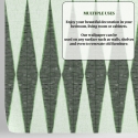 Carta da parati verde design geometrico vintage per soggiorno Chevron Saldi