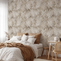 Carta da parati beige elegante floreale per camera da letto Foglie Edera Vendita