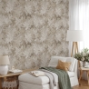 Carta da parati beige elegante floreale per camera da letto Foglie Edera Offerta