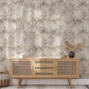 Carta da parati beige elegante floreale per camera da letto Foglie Edera Saldi