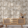 Carta da parati beige elegante floreale per camera da letto Foglie Edera Saldi
