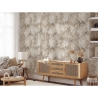 Carta da parati beige elegante floreale per camera da letto Foglie Edera Sconti