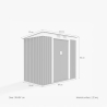 Casetta lamiera zincata verde resistente porte scorrevoli box giardino Alps NATURE 201x121x176cm Prezzo