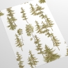 Carta da parati adesiva foresta per soggiorno ingresso  Pini Verdi Saldi