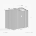 Box in lamiera zincata grigio casetta giardino attrezzi Chalet 213x127x195cm Misure