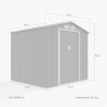 Casetta in lamiera zincata verde box porta utensili giardino St.Moritz NATURE 213x191x195cm Prezzo