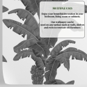 Carta da parati urban jungle piante bianco e grigio Palme Esotiche Offerta