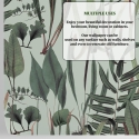 Carta da parati soggiorno con piante e foglie giungla Botanica Verde Scelta