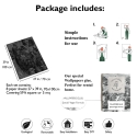 Carta da parati elegante grigio e nero per soggiorno Nuvole Vintage Offerta