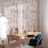 Carta da parati vintage con paesaggi rosa per soggiorno Toile de Jouy Rosa Vendita