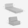 Poltrona letto singolo pieghevole da terra salvaspazio Jasmine Stock