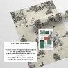 Carta da parati foresta vintage bianco e nero Toile de Jouy Ufo Nero Catalogo