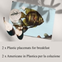 Set  2 tovagliette americane tavolo design marino  42x30cm Acquario Vendita