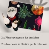 Set 2 tovagliette americane plastificate design naturale 42x30cm Cucina Vendita